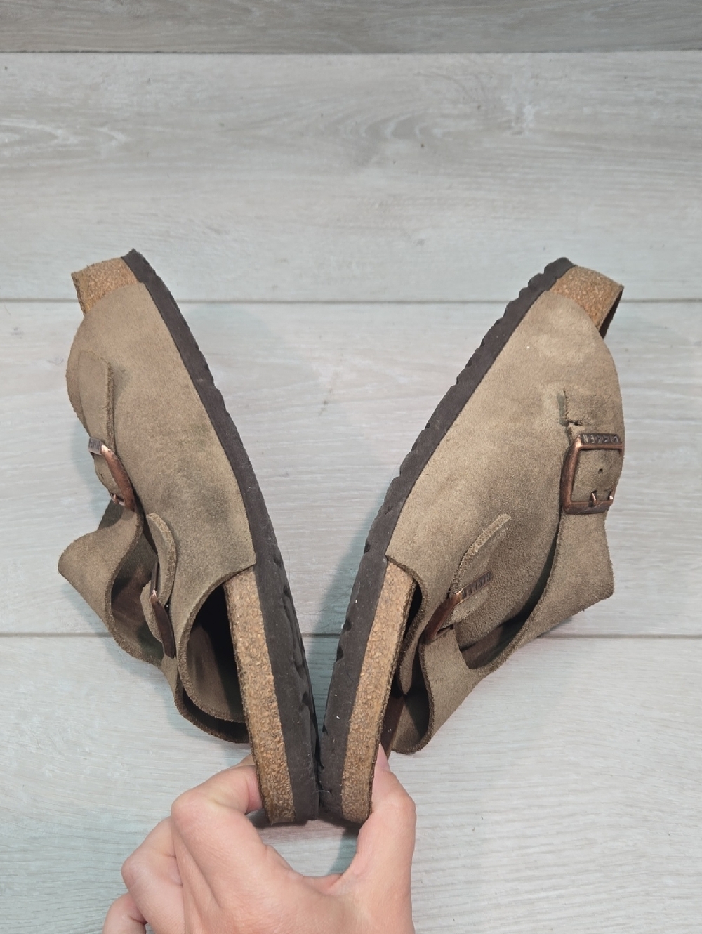 Birkenstock Women Zurich Suede Double-Buckle Slide Sandals Shoes Sz 39/8 Narrow - Picture 8 of 12